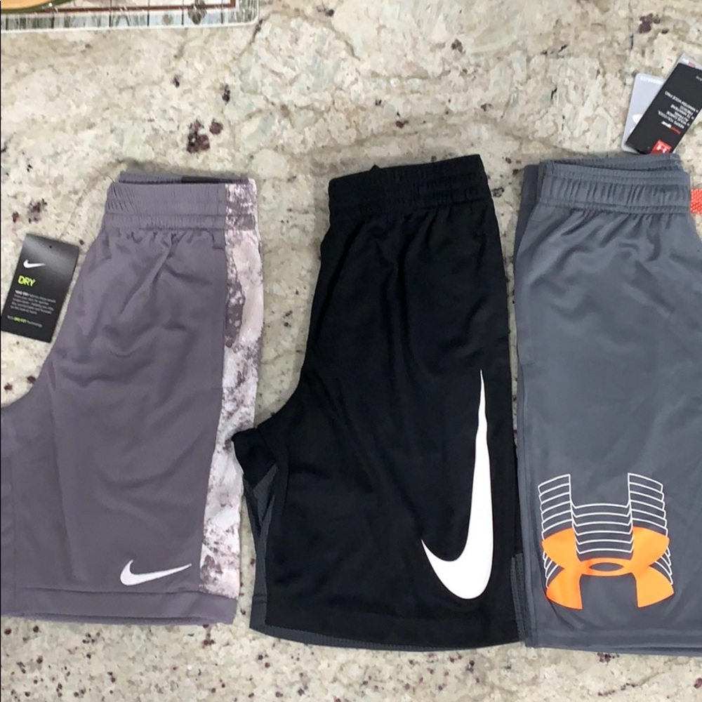 Boys Nike & Under Armour Shorts Set of 3 Size M